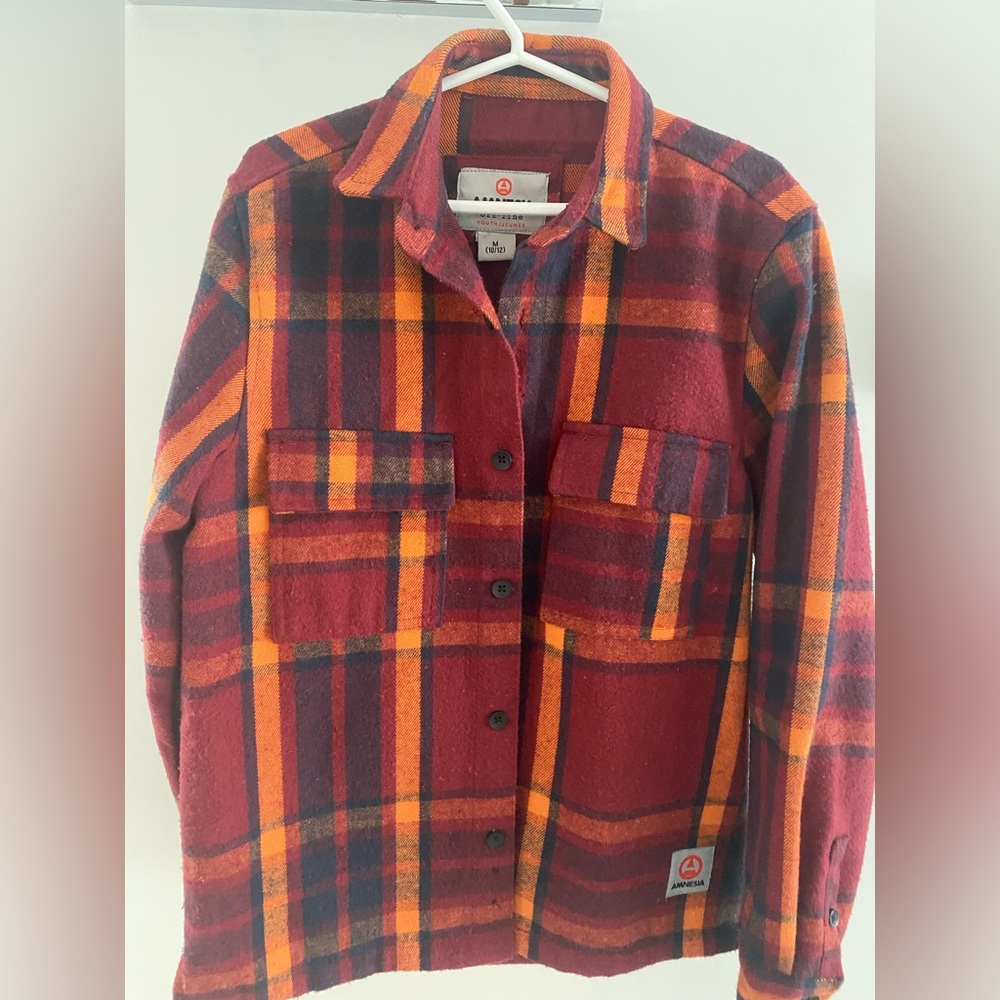 Red and Orange Plaid Jacket